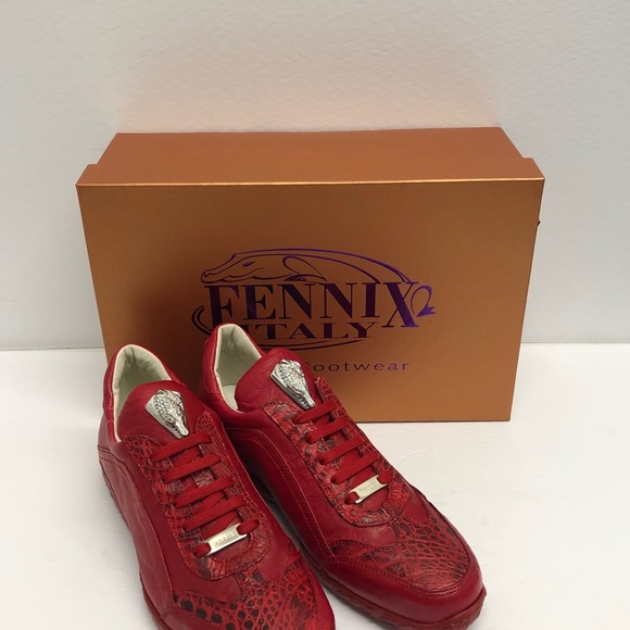 Fennix Italy  shoes crocodile/leather calf red - Picture 2 of 2